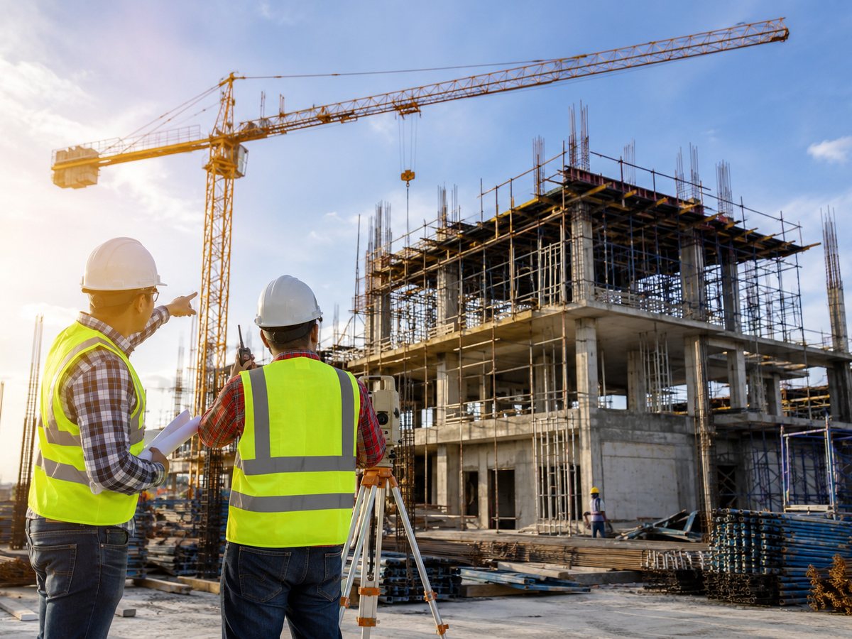 Paradise Rivers Company engineers reviewing works on site